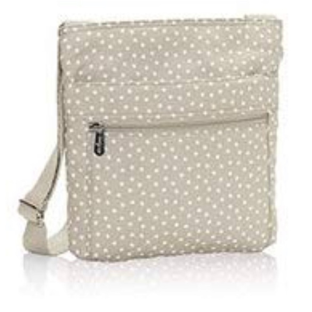 Thirty-One Taupe Dancing Dot Organizer Shoulder Bag NWT - Picture 5 of 5
